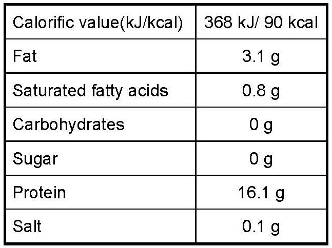 nutrition facts frozen arrowtooth flounder fillets