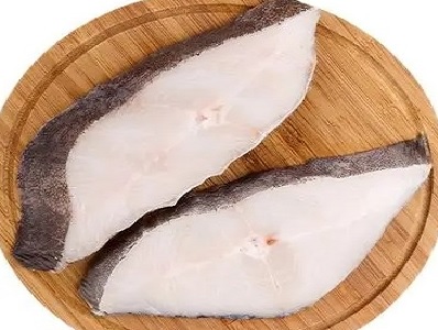 cut portions of frozen arrowtooth fillets